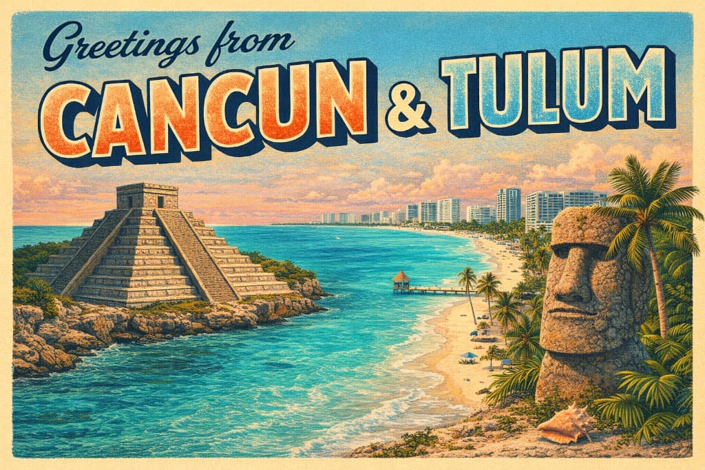 Greetings from Cancún & Tulum postcard